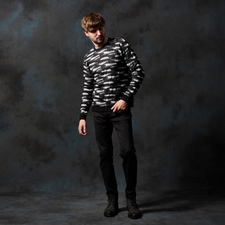 カモフラブリスタージャカードクルーネックニット | NICOLE | 詳細画像4 