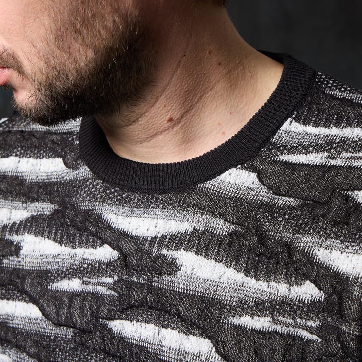 カモフラブリスタージャカードクルーネックニット | NICOLE | 詳細画像8 