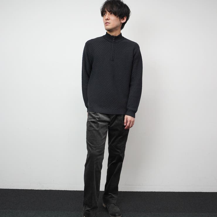 バイアスジャカード スタンドハーフジップニット | NICOLE | 詳細画像18 