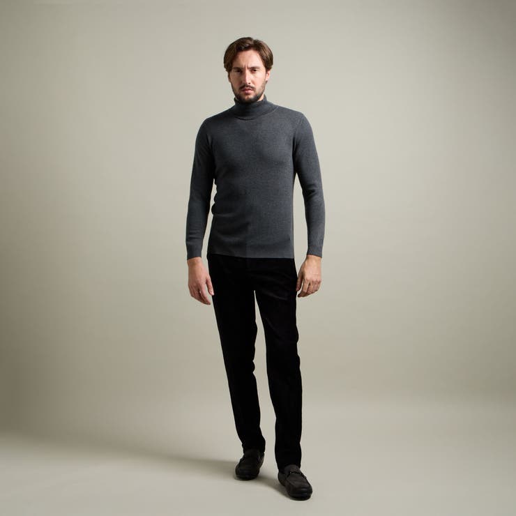 【HIDEAWAYS BLACK】シルク混 ミラノリブタートルネックニット | NICOLE | 詳細画像16 