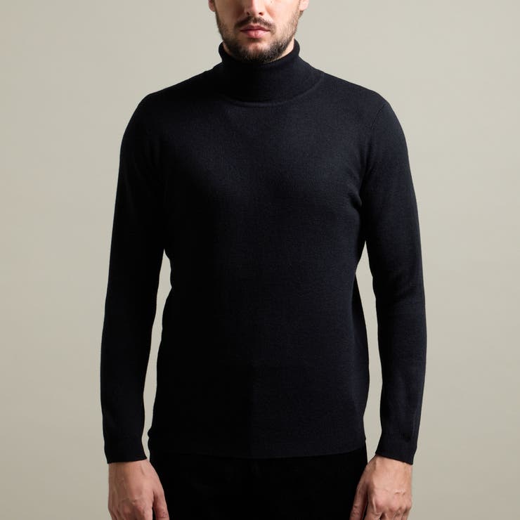 【HIDEAWAYS BLACK】シルク混 ミラノリブタートルネックニット | NICOLE | 詳細画像8 