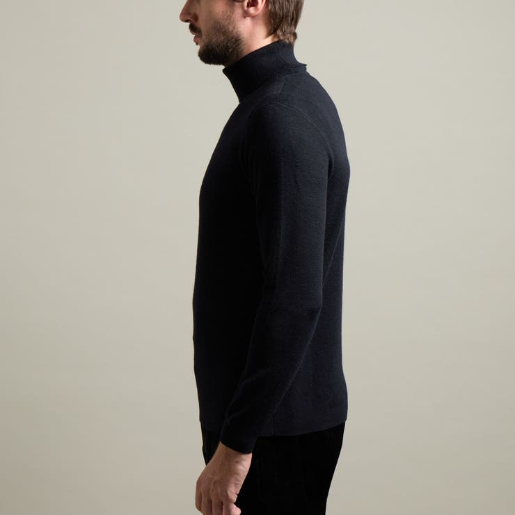 【HIDEAWAYS BLACK】シルク混 ミラノリブタートルネックニット | NICOLE | 詳細画像9 