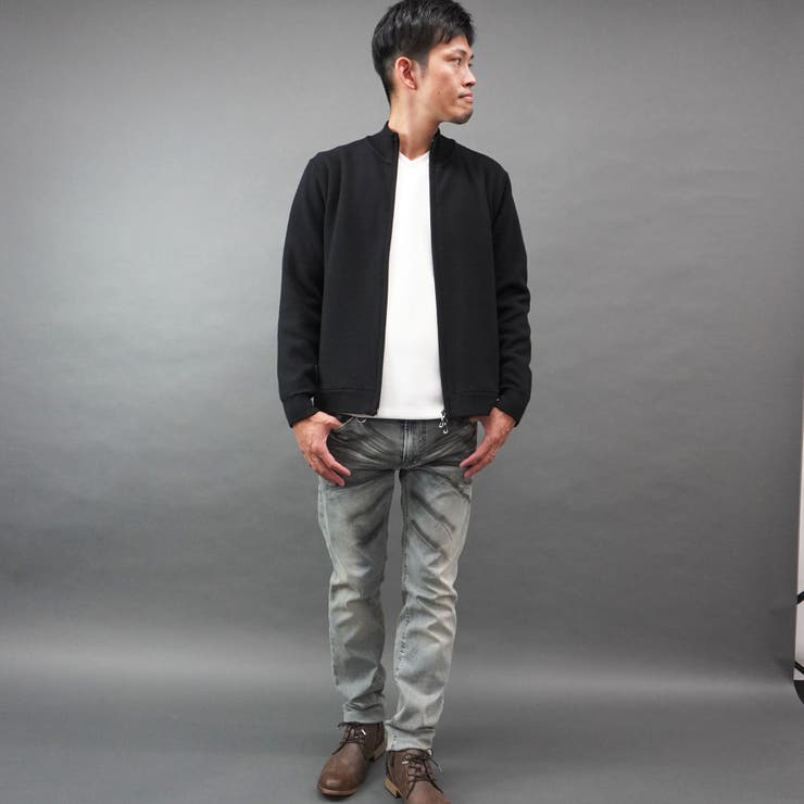 ミラノリブ スタンドニットブルゾン[品番：NICW0007328]｜NICOLE