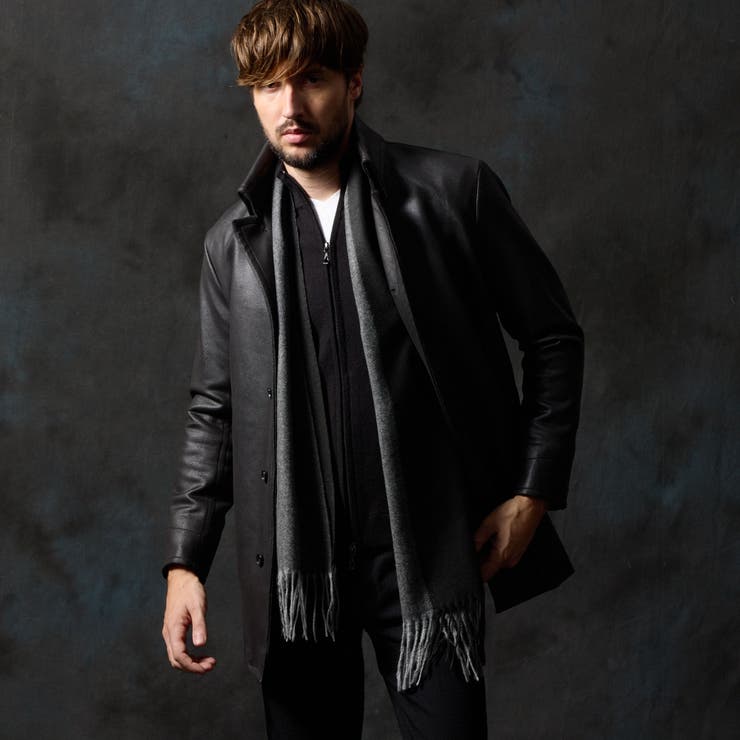 49ブラック | バイカラーマフラー | NICOLE