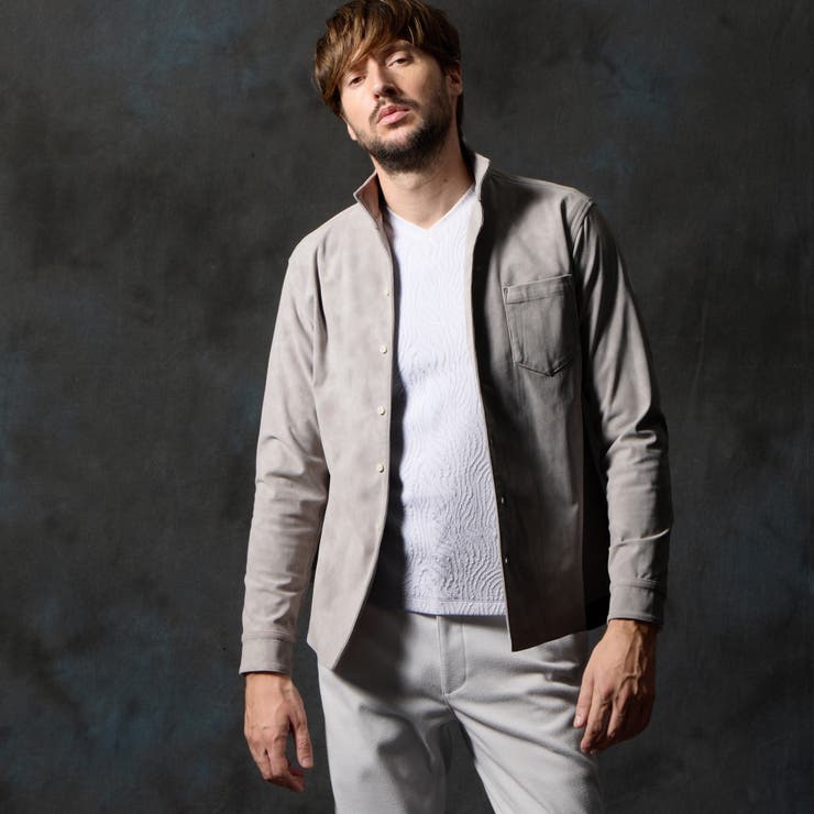 19ライトグレー | ムラプリントカットコーデュロイシャツ | NICOLE