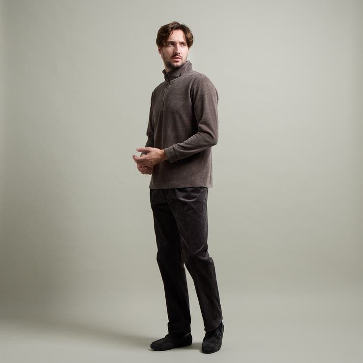 【HIDEAWAYS BLACK】モールブロックチェックスタンドハーフジッププル… | NICOLE | 詳細画像2 