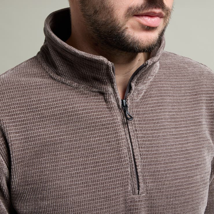 【HIDEAWAYS BLACK】モールブロックチェックスタンドハーフジッププル… | NICOLE | 詳細画像9 