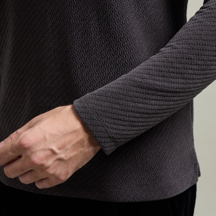 【HIDEAWAYS BLACK】シェニールバイアスジャカードプルオーバー | NICOLE | 詳細画像10 