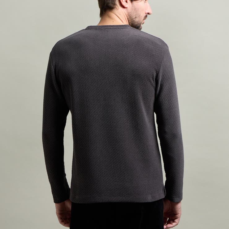 【HIDEAWAYS BLACK】シェニールバイアスジャカードプルオーバー | NICOLE | 詳細画像8 