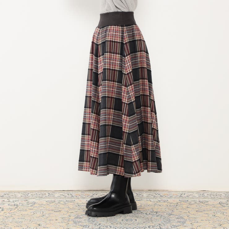 【WALDO】モールチェックフレアスカート | NICOLE | 詳細画像4 