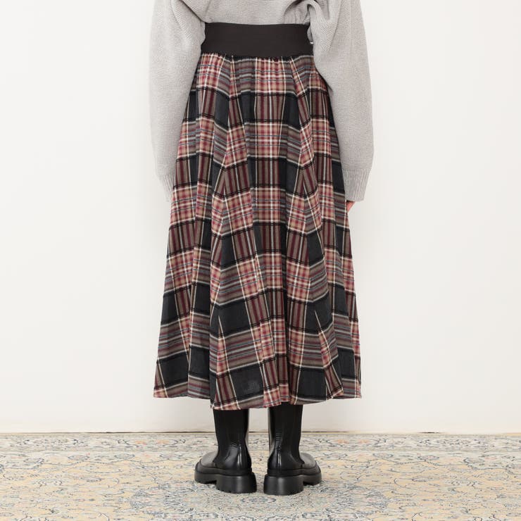 【WALDO】モールチェックフレアスカート | NICOLE | 詳細画像5 
