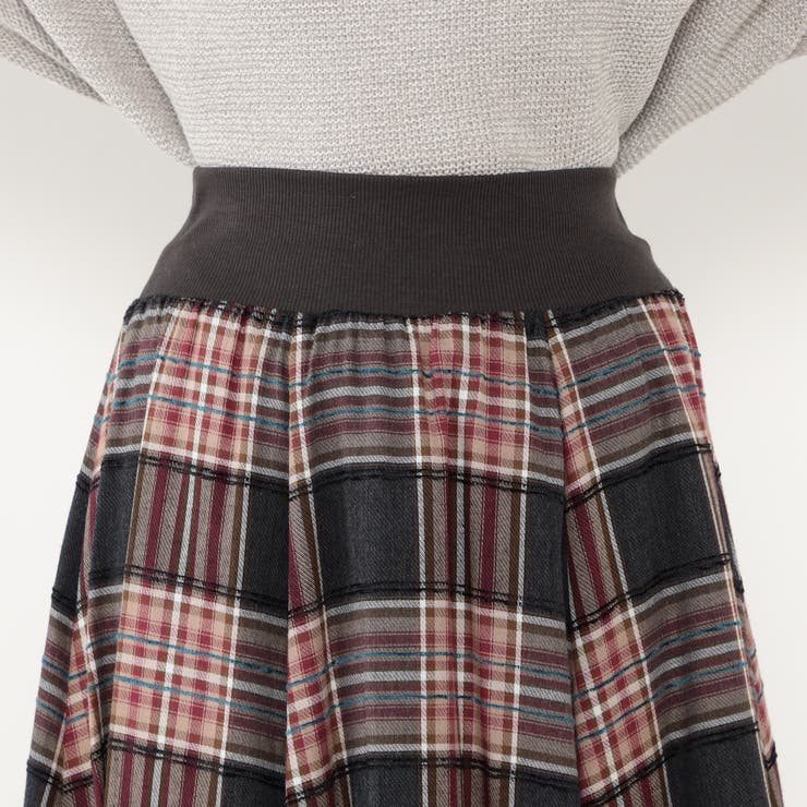 【WALDO】モールチェックフレアスカート | NICOLE | 詳細画像6 