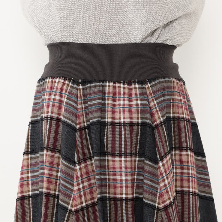 【WALDO】モールチェックフレアスカート | NICOLE | 詳細画像7 