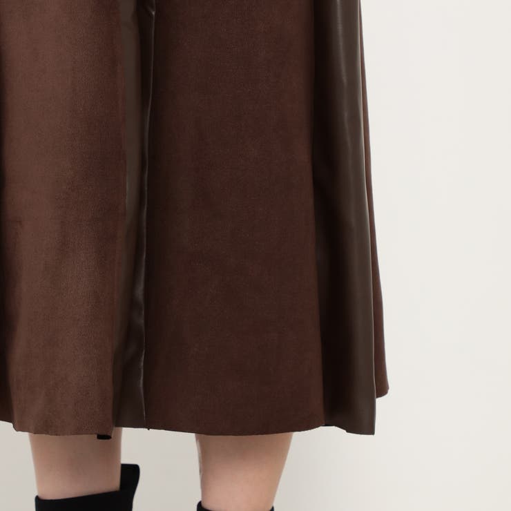 【WALDO】合皮ドッキングフレアスカート | NICOLE | 詳細画像9 