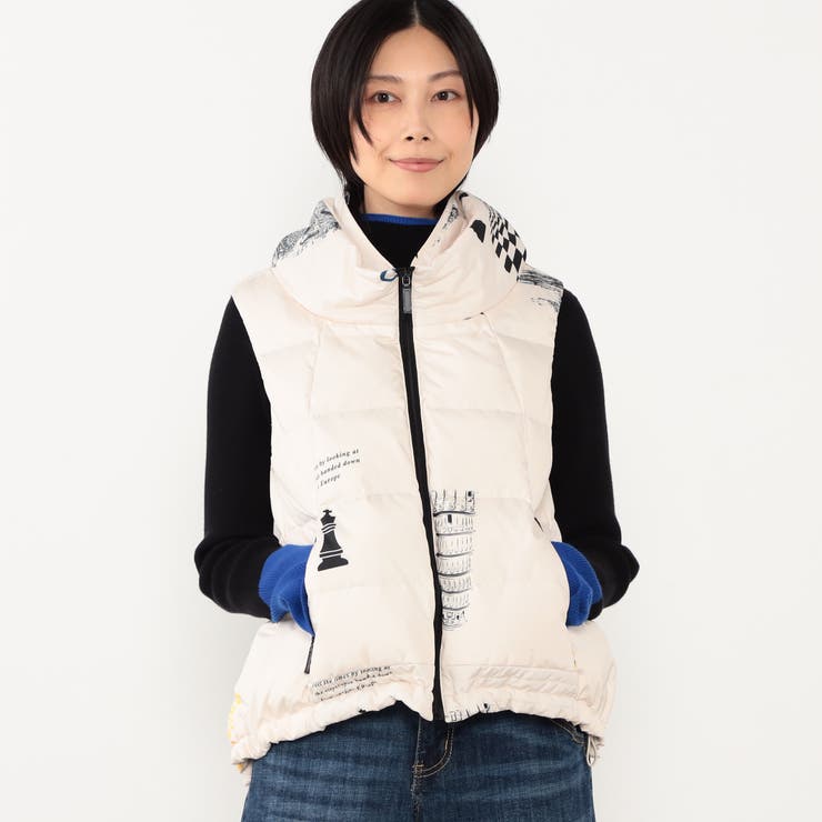 【WALDO】チェス柄ダウンベスト | NICOLE | 詳細画像4 