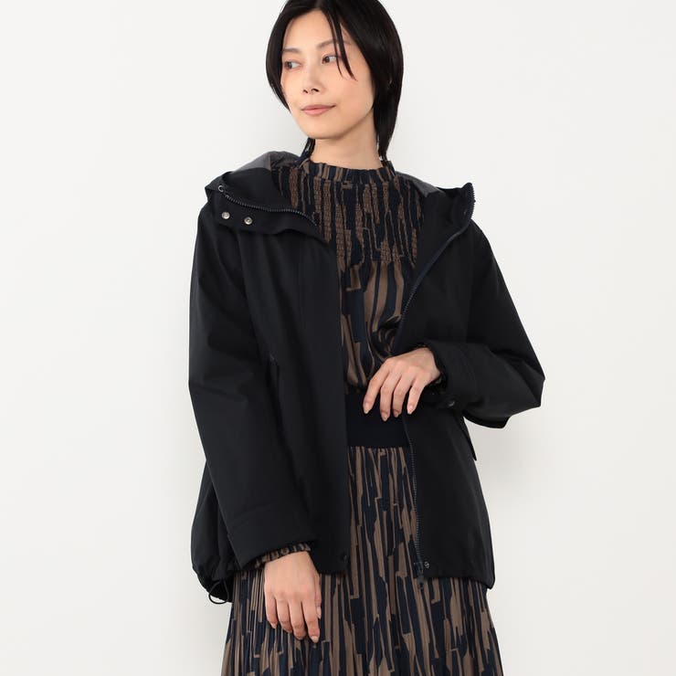 67ネイビー | 蓄熱中綿入りフーデッドブルゾン | NICOLE