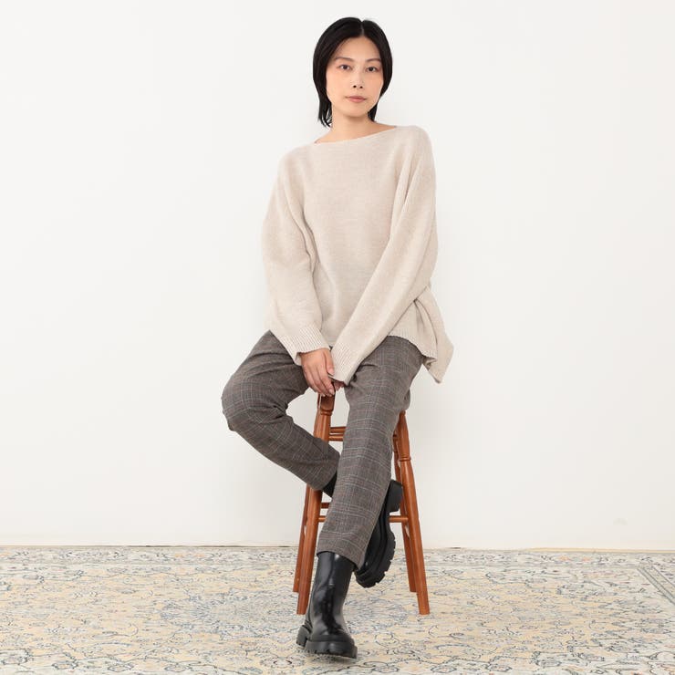 【WALDO】グレンチェック両面起毛トラックパンツ | NICOLE | 詳細画像2 