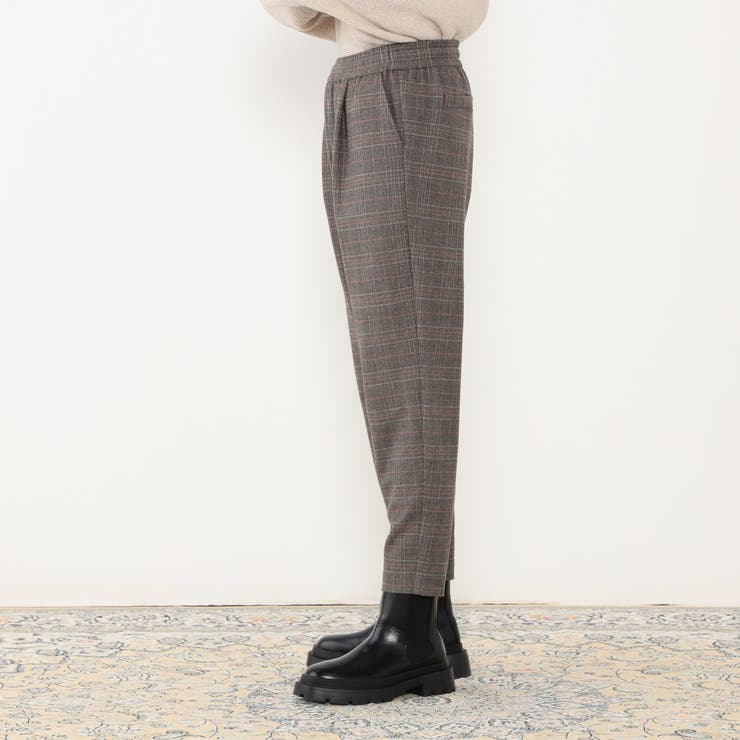 【WALDO】グレンチェック両面起毛トラックパンツ | NICOLE | 詳細画像3 