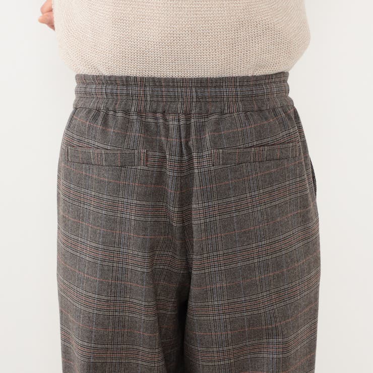 【WALDO】グレンチェック両面起毛トラックパンツ | NICOLE | 詳細画像6 