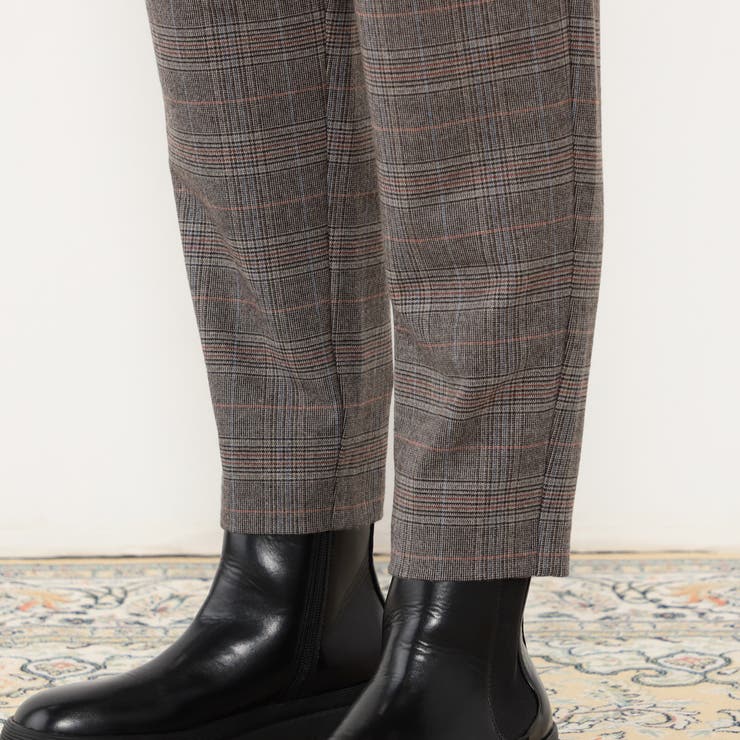 【WALDO】グレンチェック両面起毛トラックパンツ | NICOLE | 詳細画像8 