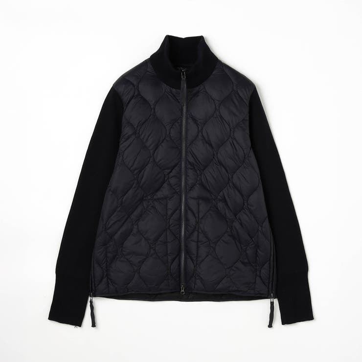 【TAION】ミリタリーハイネックニット切り替えダウンブルゾン | NICOLE | 詳細画像1 