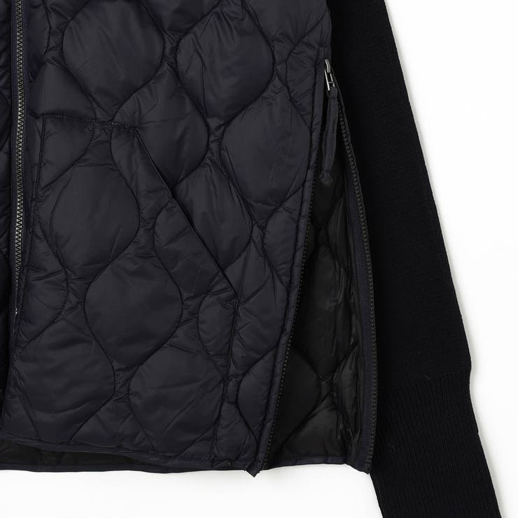 【TAION】ミリタリーハイネックニット切り替えダウンブルゾン | NICOLE | 詳細画像5 