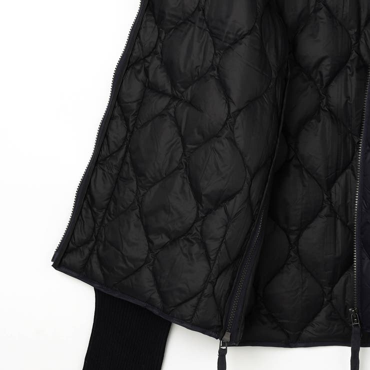 【TAION】ミリタリーハイネックニット切り替えダウンブルゾン | NICOLE | 詳細画像7 