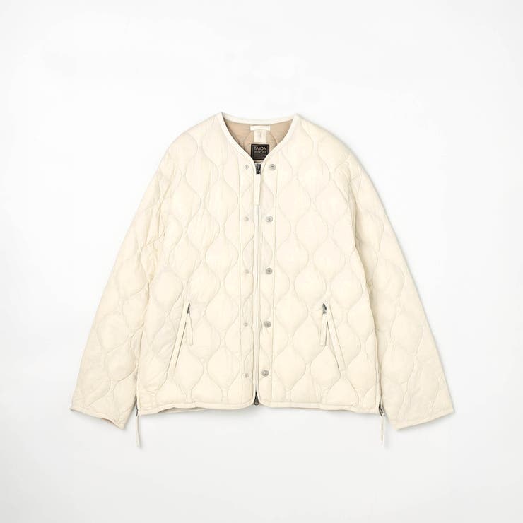 09ホワイト | 【TAION】M65ライナーショートダウンジャケット | NICOLE