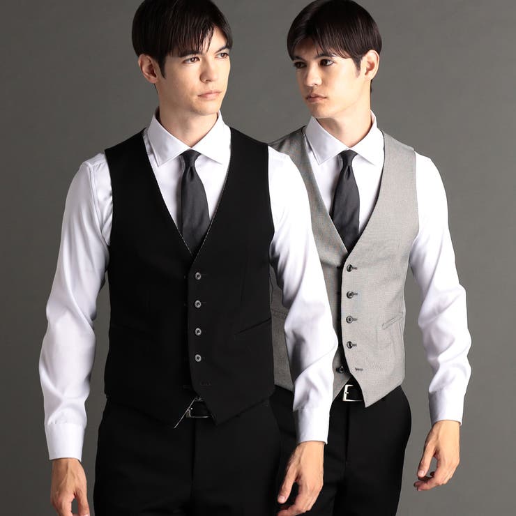 49ブラック | SUPER BLACK フォーマル対応リバーシブルベスト | NICOLE