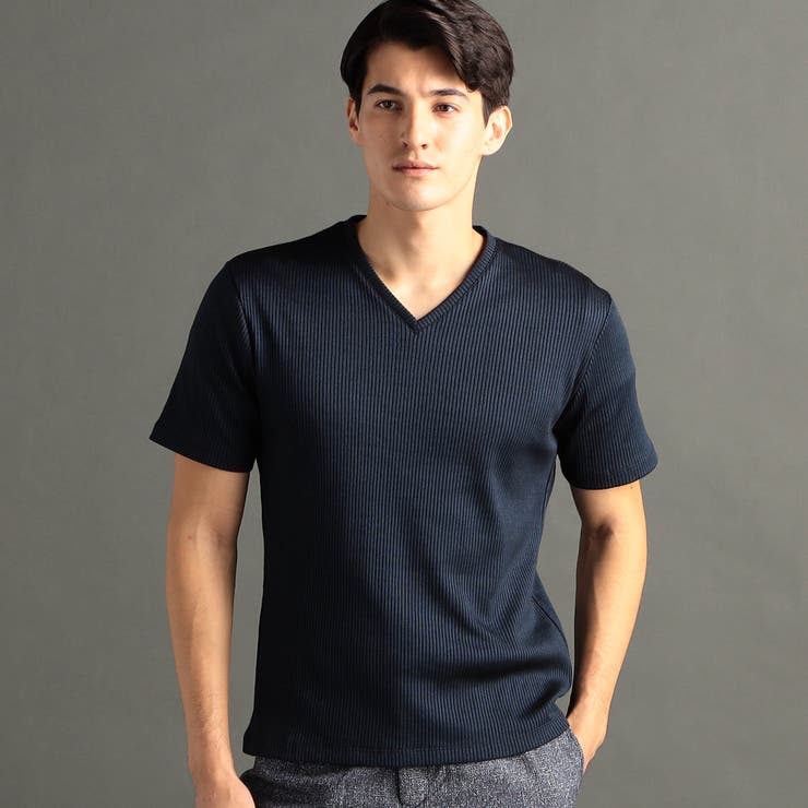 ブライトリブ VネックTシャツ | NICOLE | 詳細画像1 