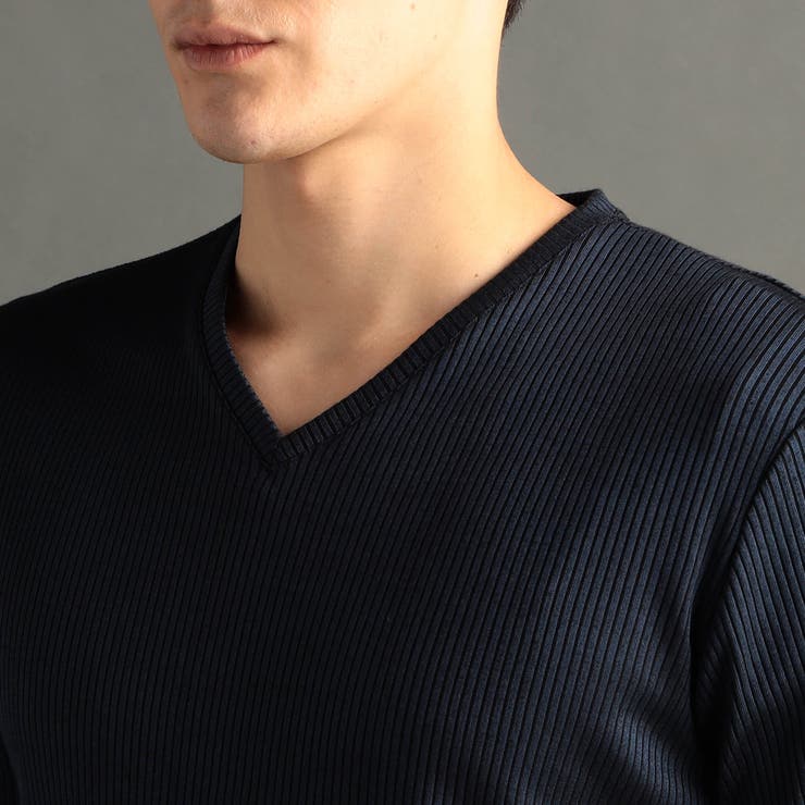 ブライトリブ VネックTシャツ | NICOLE | 詳細画像9 