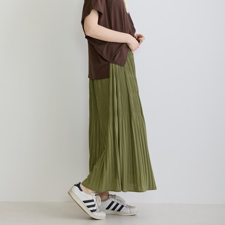 46カーキ | マジョリカプリーツスカート | NICOLE
