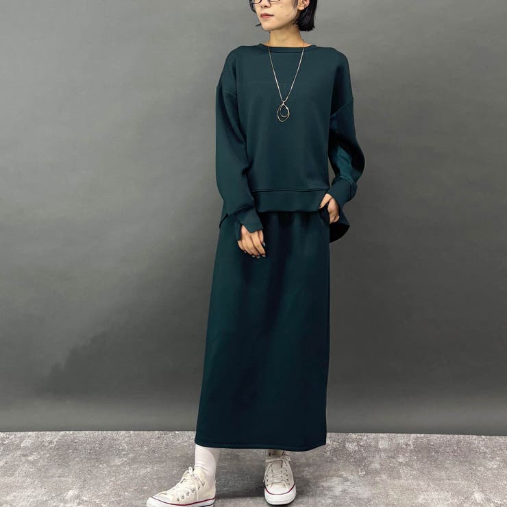 40グリーン | 【セットアイテム】プルオーバー×タイトスカート | NICOLE