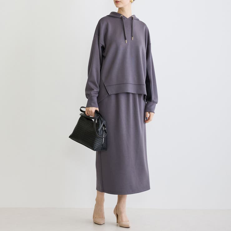 39チャコールグレー | 【セットアップアイテム】フードプルオーバー×タイトスカート | NICOLE