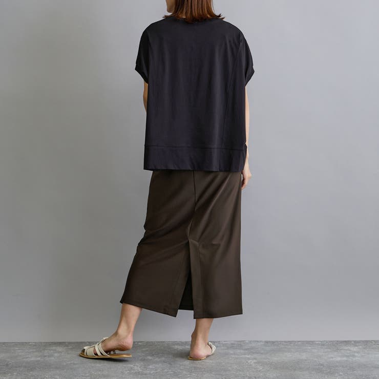 【セットアップアイテム】レイヤード風Tシャツ×タイトロングスカート | NICOLE | 詳細画像4 