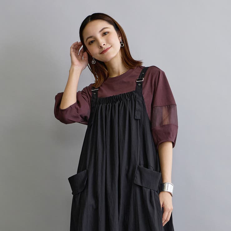 シアー切り替えTシャツ | NICOLE | 詳細画像6 