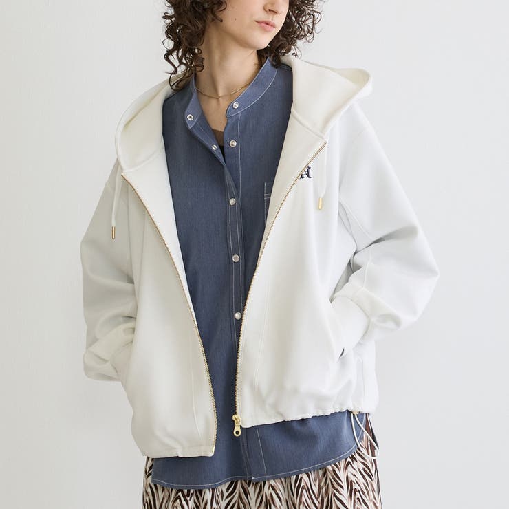 28オフホワイト | フードジップパーカー | NICOLE