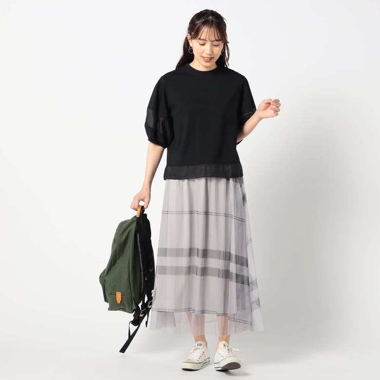 チュールチェックスカート | NICOLE | 詳細画像4 