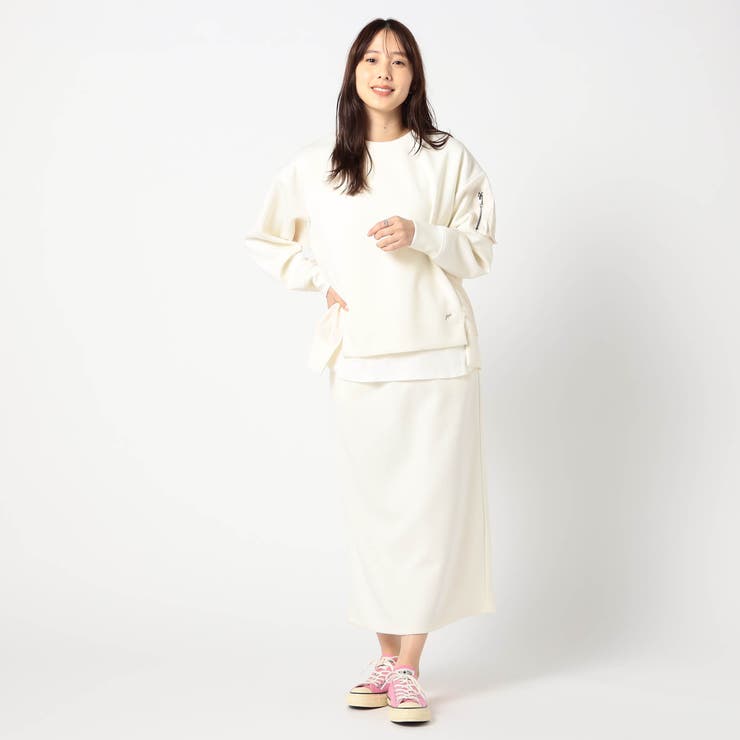 24クリーム | 【セット企画】MA-1ポケット付きプルオーバー+スカート | NICOLE