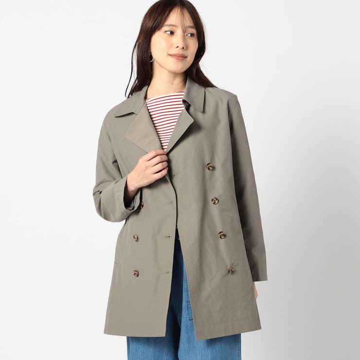 46カーキ | ミディ丈 ベーシックトレンチコート | NICOLE