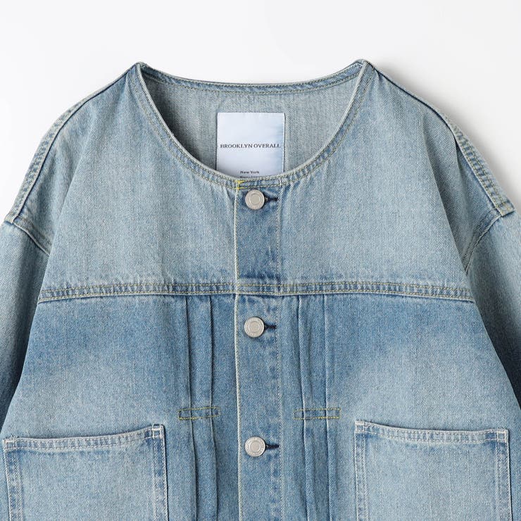 【BROOKLYN OVERALL】ノーカラーデニムジャケット | NICOLE | 詳細画像9 
