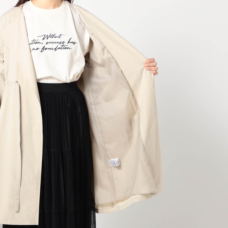 ウエスト絞り ノーカラーコート | NICOLE | 詳細画像11 