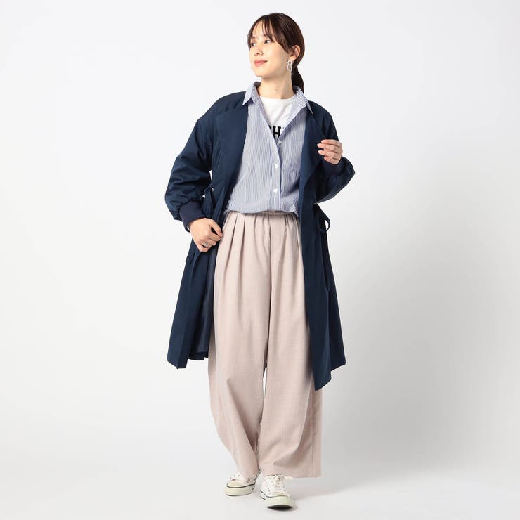 ウエスト絞り ノーカラーコート | NICOLE | 詳細画像3 