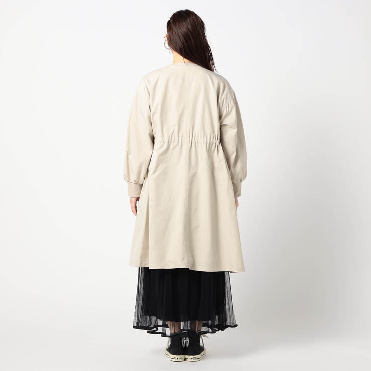 ウエスト絞り ノーカラーコート | NICOLE | 詳細画像4 
