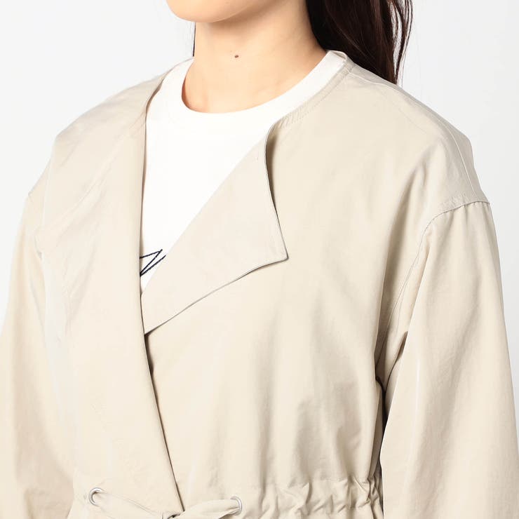 ウエスト絞り ノーカラーコート | NICOLE | 詳細画像6 