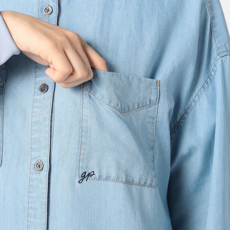 袖リブ 刺繍デニムシャツ | NICOLE | 詳細画像8 