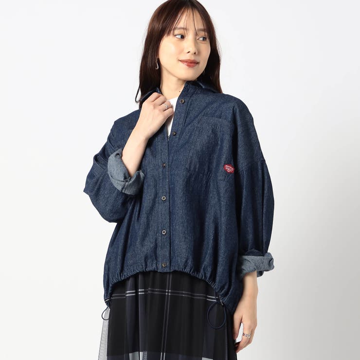 67ネイビー | 【BROOKLYN OVERALL 】ドロスト仕様 ブルゾンライクシャツ | NICOLE