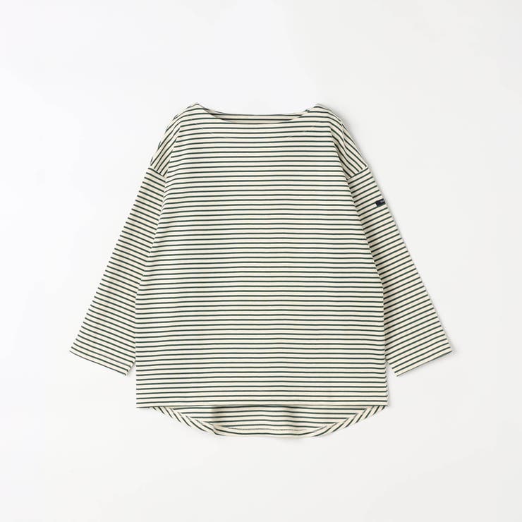 40グリーン | 日本製 デラヴェ 天竺ボーダーカットソー | NICOLE