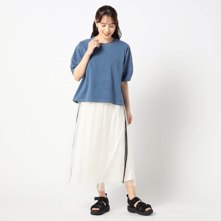 インディゴ天竺 タックスリーブカットソー | NICOLE | 詳細画像2 