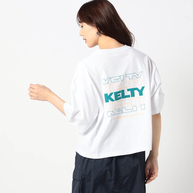 09ホワイト | 【KELTY別注】バックタイポロゴ クロップドT | NICOLE